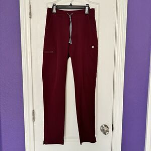 FIGS Yola Skinny Scrub Pants Burgundy TW2000 R PO 1803 Size XXS